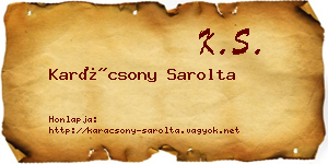 Karácsony Sarolta névjegykártya